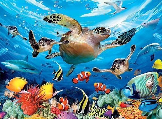 CEACO COMPANY Undersea Glow 100 Piece Puzzle - 