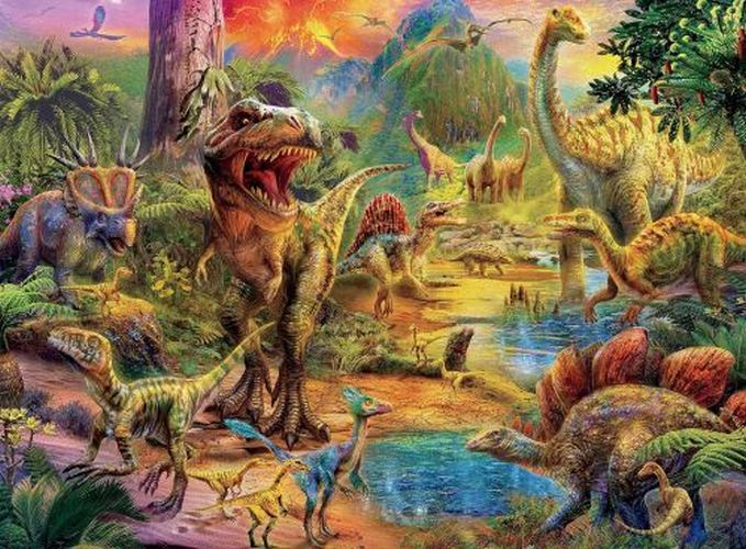 CEACO COMPANY Dinosaur Glow 100 Piece Puzzle - 