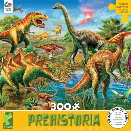 CEACO COMPANY Prehistoria Dinosaur 300 Piece Puzzle - 