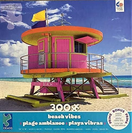 CEACO COMPANY Miami Beach Vibes Scenic Photography 300 Piece Puzzle - PUZZLES