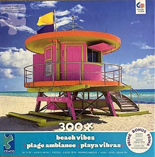 CEACO COMPANY Miami Beach Vibes Scenic Photography 300 Piece Puzzle - 
