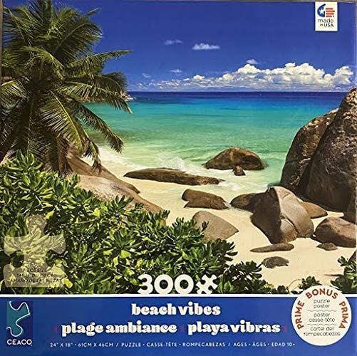 CEACO COMPANY Seychelles Beach Vibes Scenic Photography 300 Piece Puzzle - 