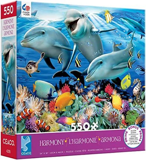 CEACO COMPANY Dolphins Harmony 550 Piece Puzzle - 