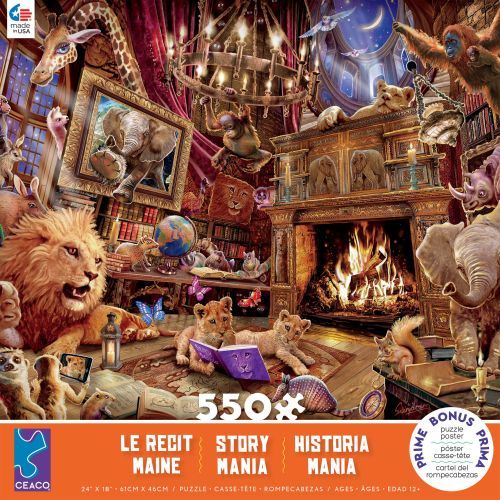 CEACO Animals In The Library Story Mania 550 Piece Puzzle - 