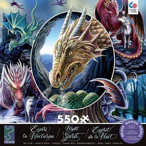CEACO COMPANY Night Spirit Dragon 550 Piece Puzzle - 