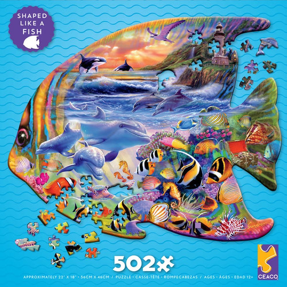 CEACO COMPANY Fish Shaped 502 Piece Puzzle - PUZZLES