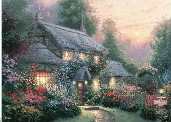CEACO COMPANY Juliannes Cottage Kinkade 1000 Piece Puzzle - PUZZLES
