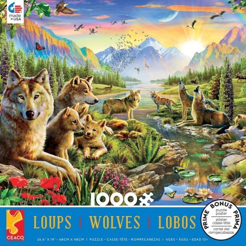 CEACO Summer Wolf Family 1000 Piece Puzzle - PUZZLES