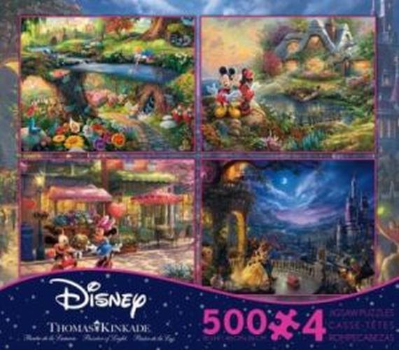 CEACO COMPANY Thomas Kinkade The Disney Collection 4 In 1 500 Piece Puzzle - 