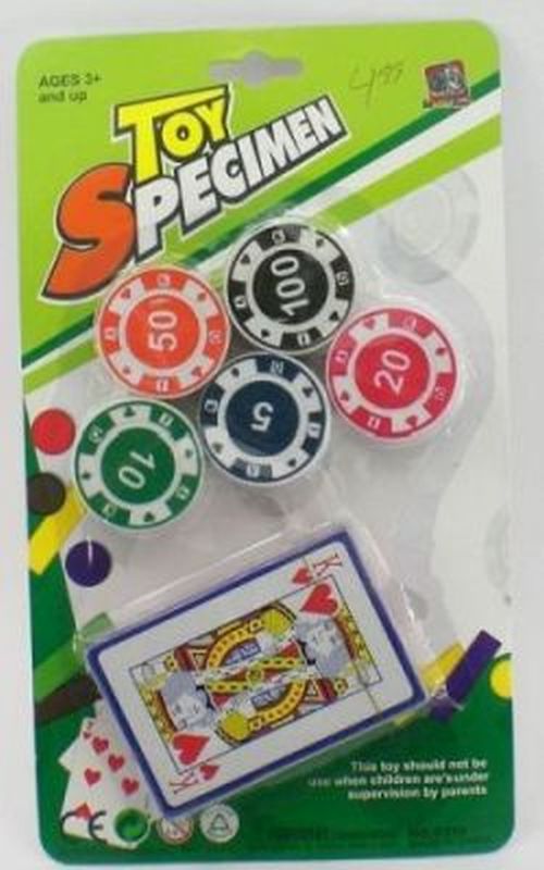 DENTT Poker Set With Chips And Face Cards - BOARD GAMES