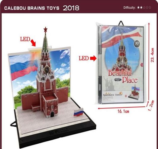 DENTT Russian Basque Tower Building 3d Diorama Kit With Led Light - PUZZLES