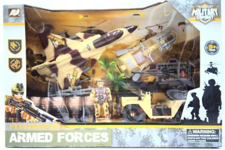 DENTT Armed Forces Arm Playset With Jeep And Plane - .