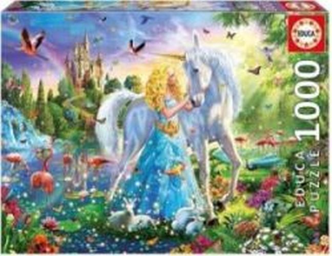 EDUCA BORRAS PUZZLE Princess And The Unicorn 1000 Piece Puzzle - PUZZLES