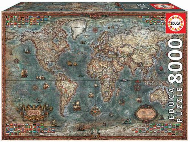EDUCA BORRAS PUZZLE Historical World Map 8000 Piece Puzzle - .