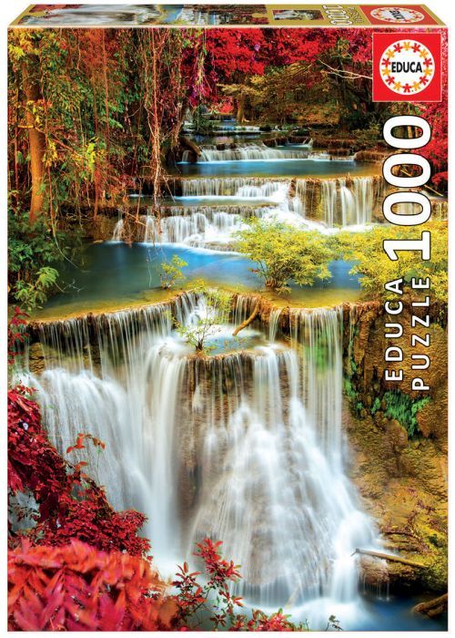 EDUCA BORRAS PUZZLE Waterfall In Deep Forest 1000 Piece Puzzle - PUZZLES