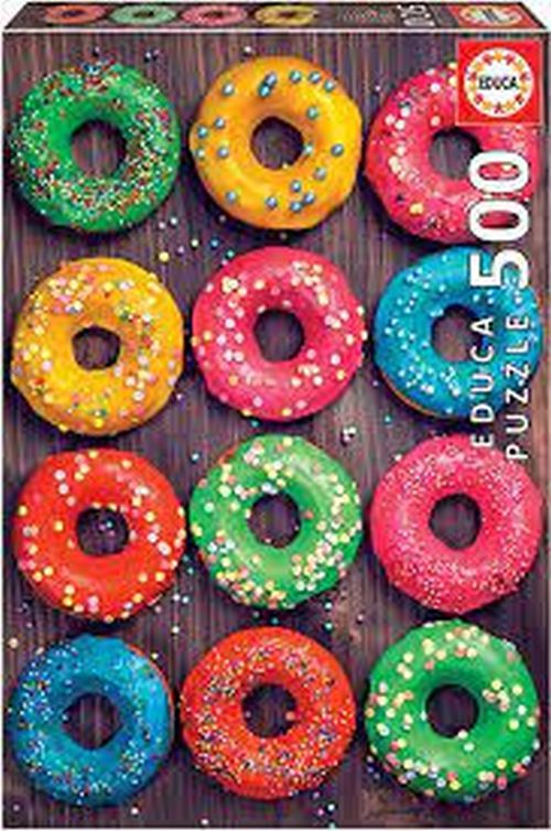 EDUCA BORRAS PUZZLE Colorful Donuts 500 Piece Puzzle - PUZZLES