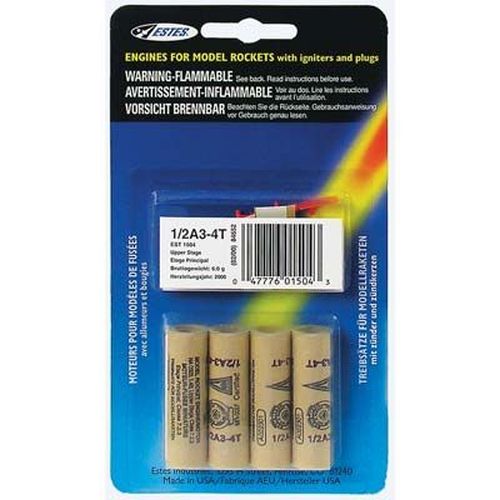 ESTES A3-4t Model Rocket Engines 4 Pack - 