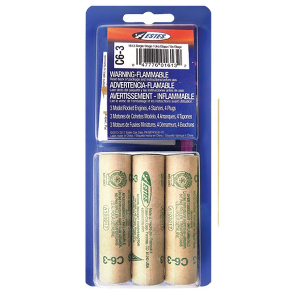 ESTES C6-3 3 Pack Rocket Motors - ROCKET