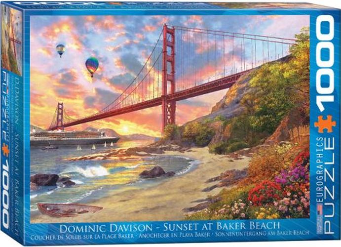EUROGRAPHICS Sunset At Baker Beach 1000 Piece Puzzle - 