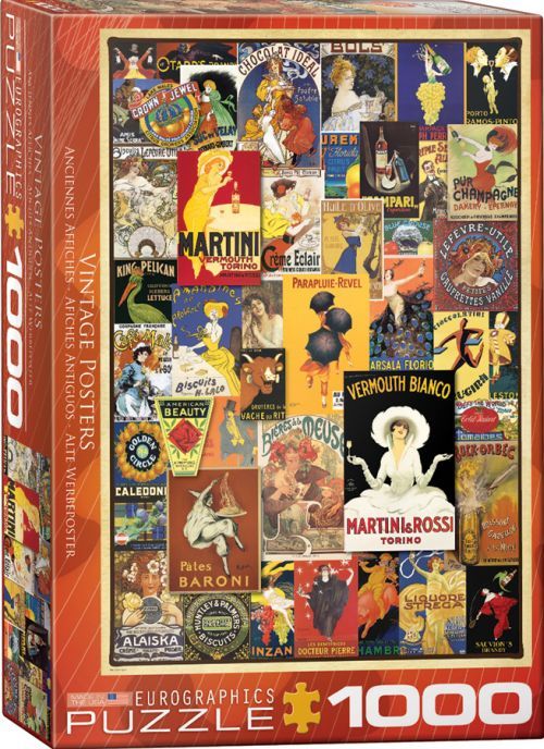 EUROGRAPHICS Vintage Variety Poster Collage 1000 Piece Puzzle - PUZZLES