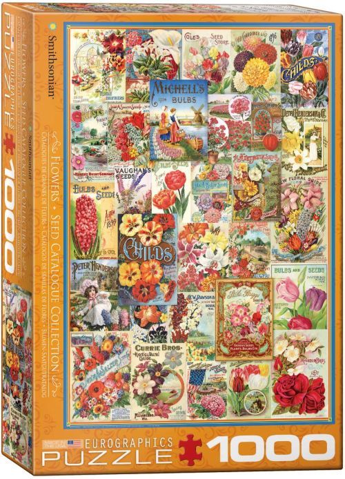 EUROGRAPHICS Flowers Seed Catalog 1000 Piece Puzzle - PUZZLES