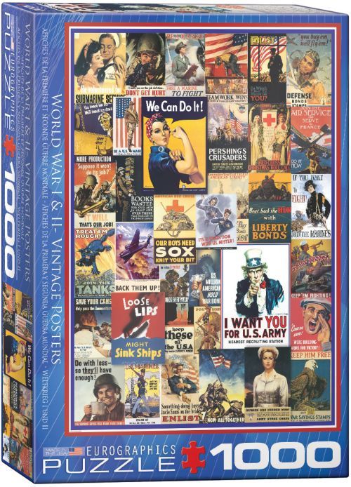 EUROGRAPHICS World War I And Ii Vintage Posters 1000 Piece Puzzle - PUZZLES