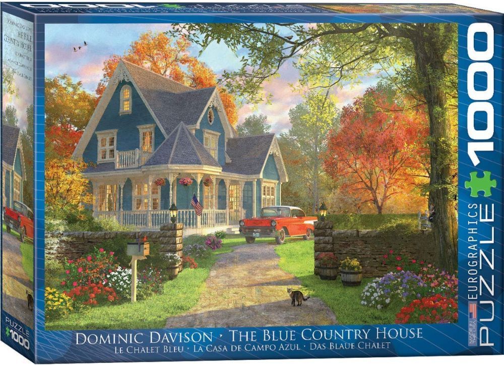 EUROGRAPHICS The Blue Country House 1000 Piece Puzzle - 