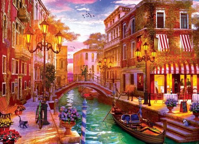 EUROGRAPHICS Sunset Over Venice 1000 Piece Puzzle