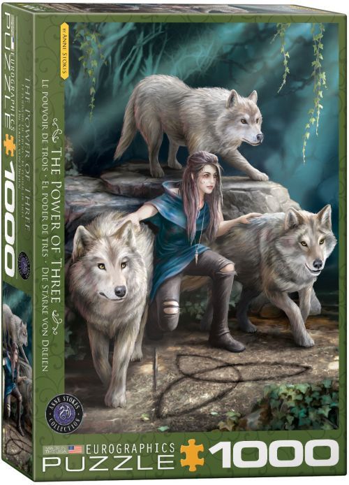 EUROGRAPHICS The Power Of Three Wolves 1000 Piece Puzzle - .