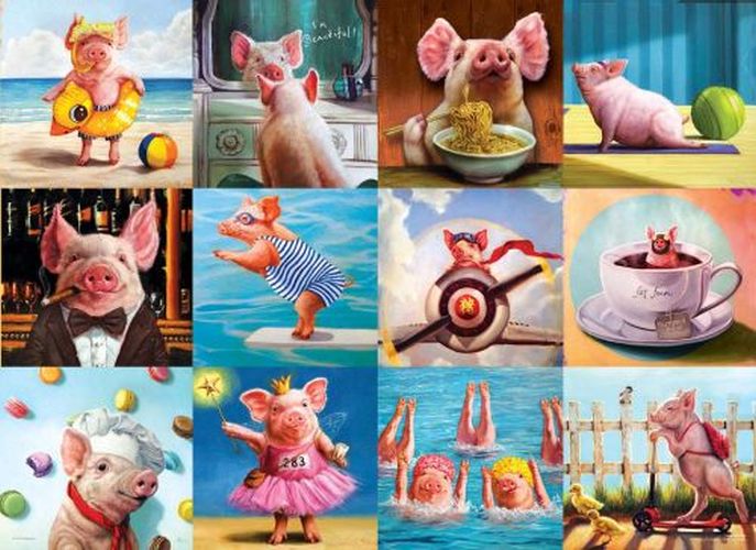 EUROGRAPHICS Funny Pigs 1000 Piece Puzzle - PUZZLES