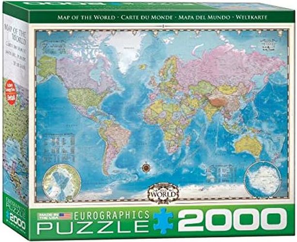 EUROGRAPHICS Map Of The World 2000 Piece Puzzle - PUZZLES