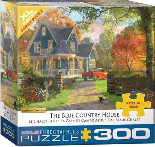 EUROGRAPHICS The Blue Country House 300 Oversized Piece Puzzle - 