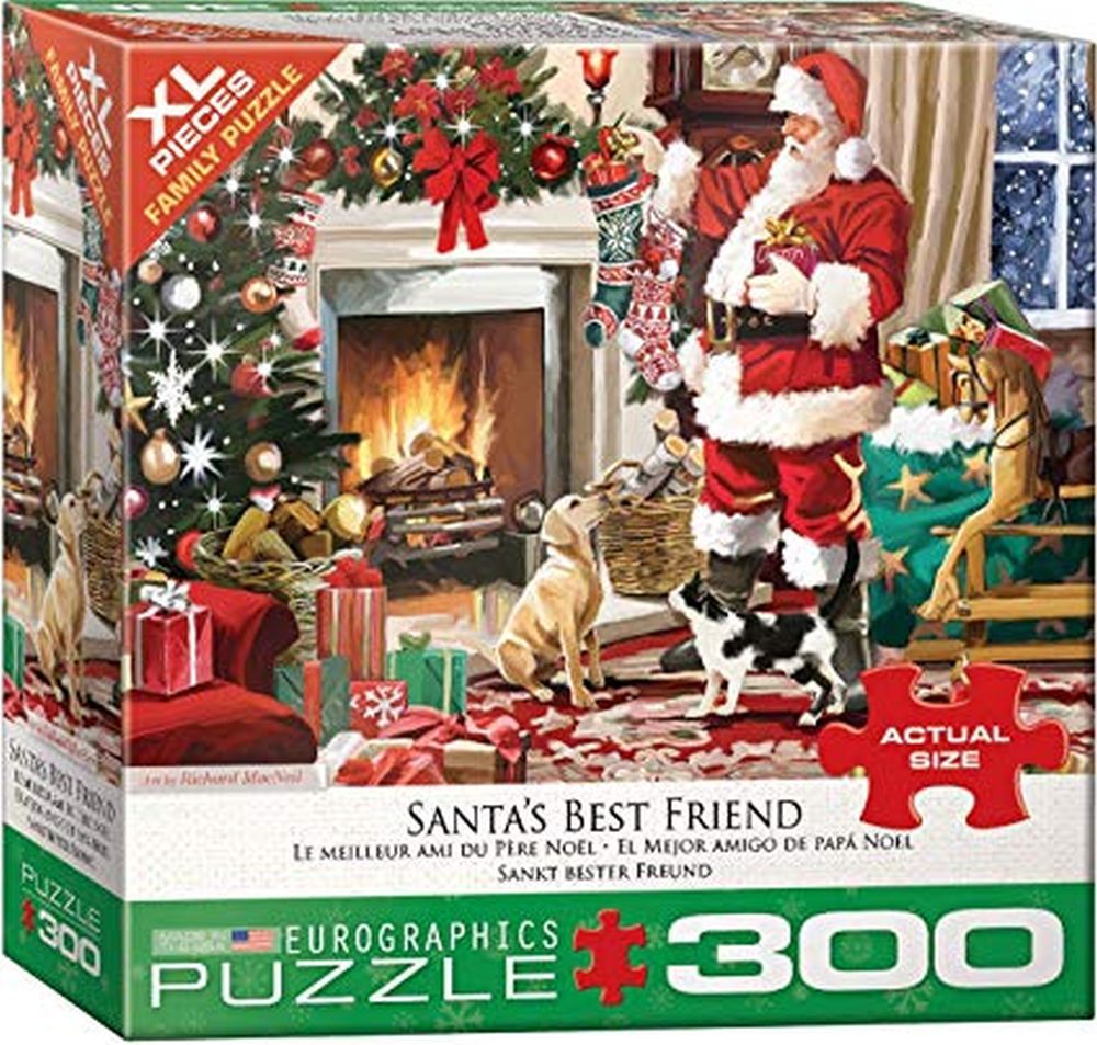 EUROGRAPHICS Santas Best Friend Christmas 300 Extra Large Piece Puzzle - PUZZLES