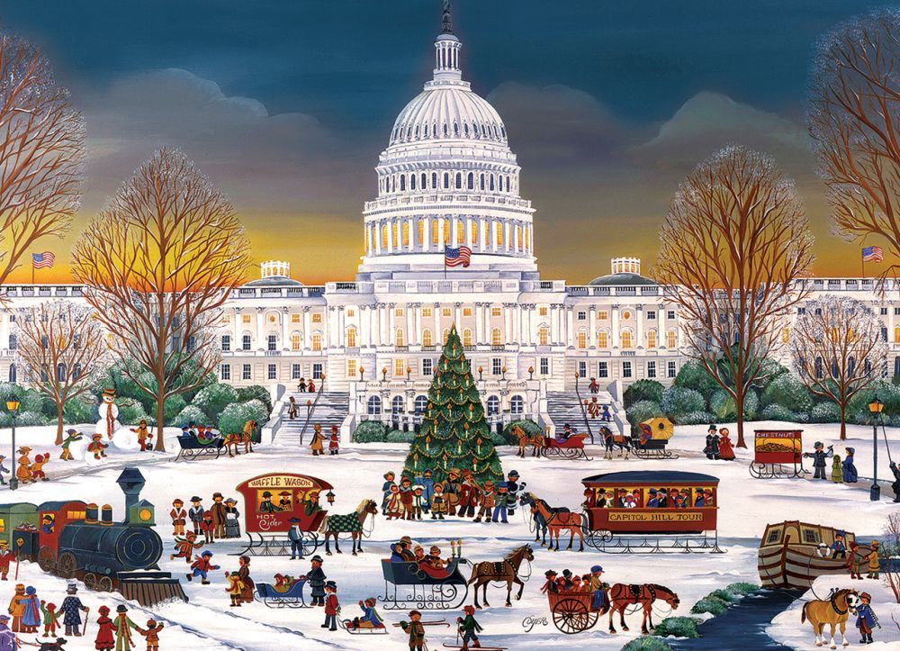 EUROGRAPHICS Christmas At The Capitol 300 Oversize Piece Puzzle - 