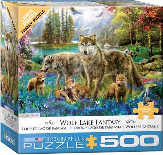 EUROGRAPHICS Wolf Lake Fantasy 500 Oversize Piece Puzzle - 