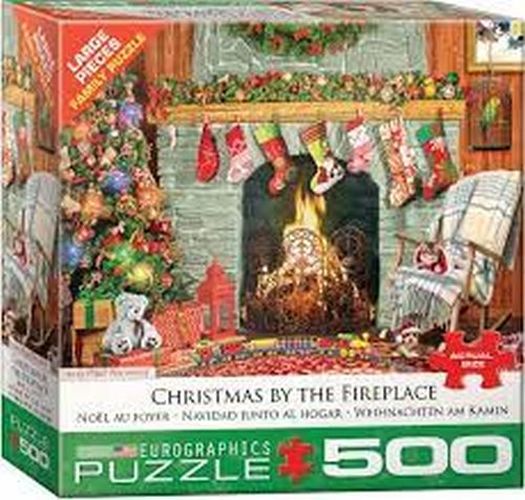 EUROGRAPHICS Christmas By The Fireplace 500 Extra Large Piece Puzzle