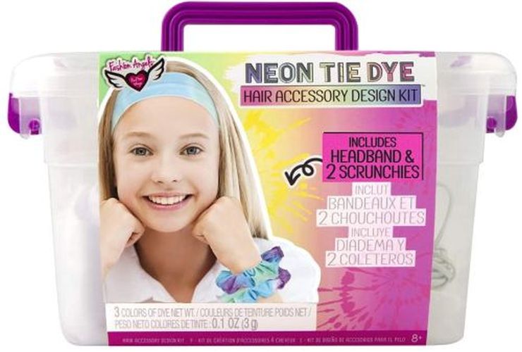 FASHION ANGELS ENT. Neon Tie Dye Hair Accessory Design Keeper Crate
