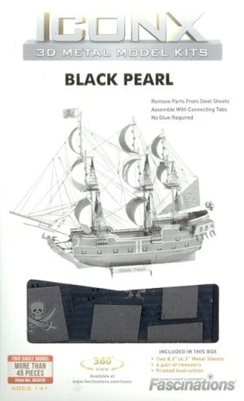 FASCINATIONS Black Pearl Iconix 3d Metal Model Kit Large Size - .