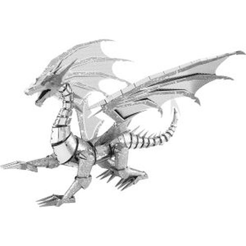 FASCINATIONS Silver Dragon Iconix 3d Metal Model Kit Large Size - CONSTRUCTION