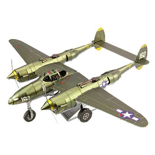 FASCINATIONS P-38 Lightning Airplane Metal Model Kit