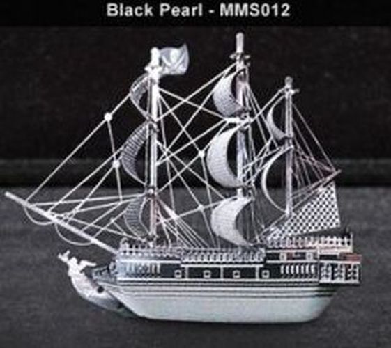 FASCINATIONS Black Pearl Pirate Ship Plane Metal Earth Model - .
