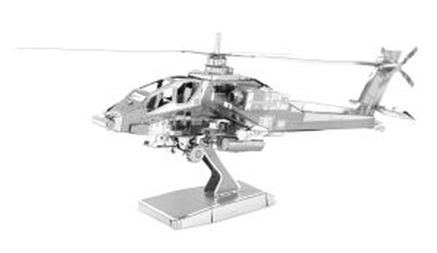 FASCINATIONS Ah-64 Apache Helicopter Metal Earth Model Kit - .