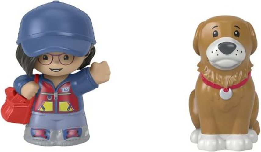 FISHER PRICE Girl In Blue Hat And Dog Little People Play Set - 