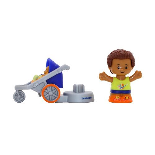 FISHER PRICE Dad In Yellow Shirt And Stroller Little People Set - PRESCHOOL