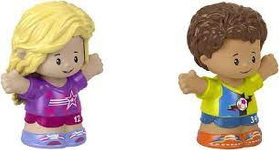 FISHER PRICE Girl In Purple Shirt And Boy Little People Play Set
