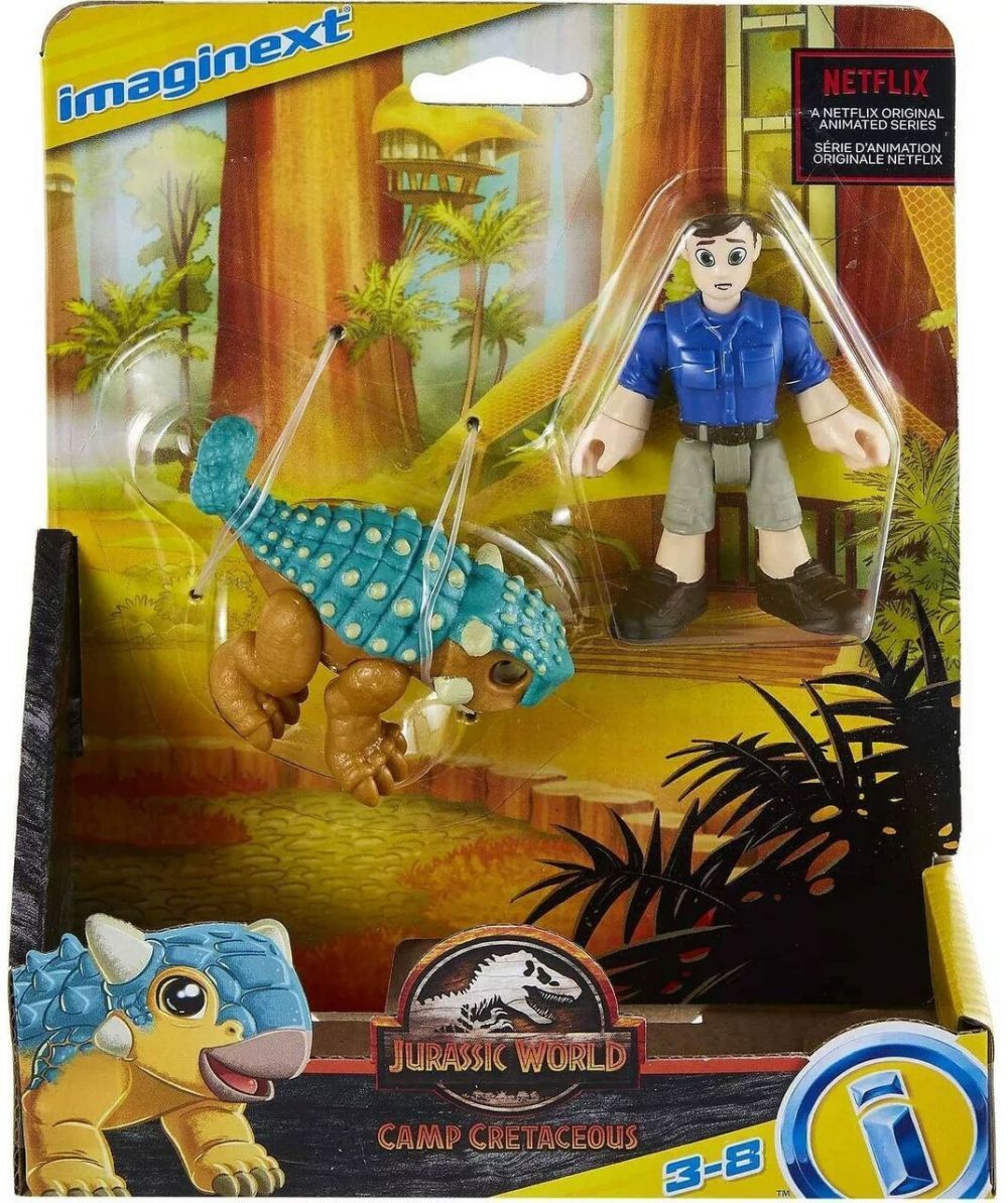 FISHER PRICE Ankylosaurus Bumpy And Ben Jrassic World Dinosaur - ACTION FIGURE