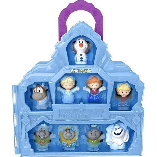 FISHER PRICE Frozen Disney Little People Carry Along Castle Case Set