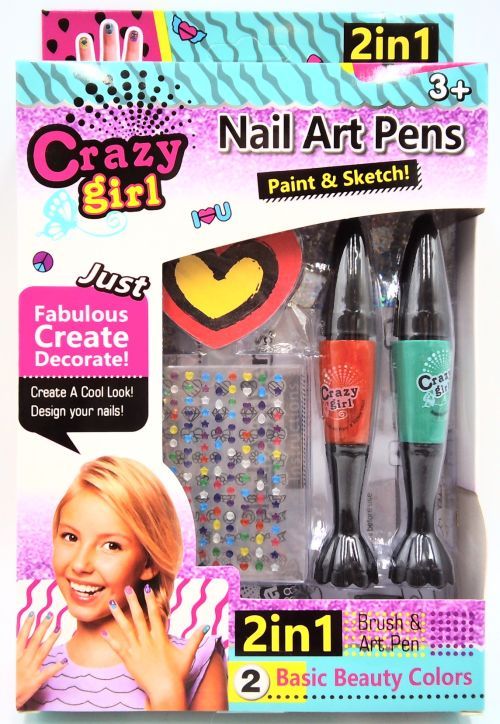 GIRL FUN TOYS Nail Art Pens Paint And Sketch Set