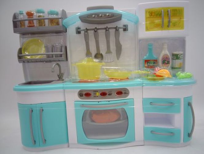 GIRL FUN TOYS 1950 Style Turquoise Kitchen Barbie Compatible - DOLLS