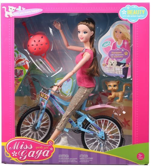 GIRL FUN TOYS Fashion Doll On Bicyle - DOLLS